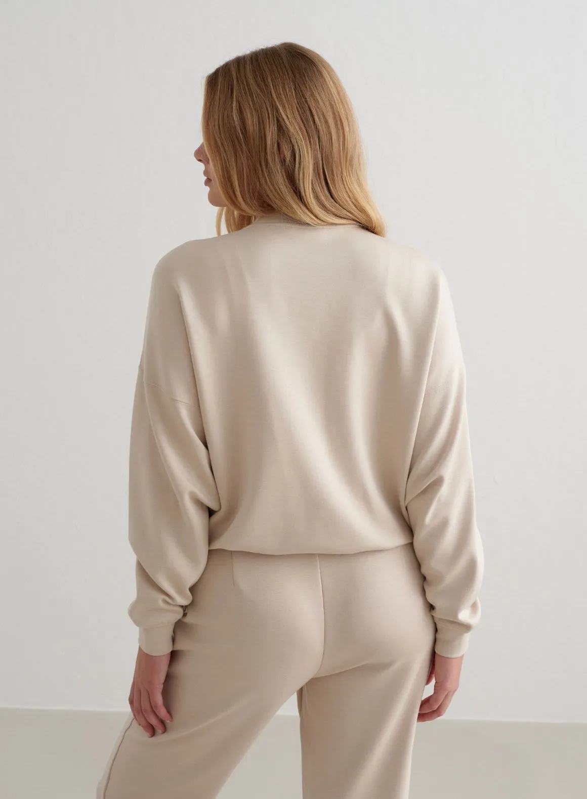 Café Au Lait Comfy Modal Sweatshirt sold by Aimn product image thumbnail 3