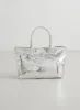 Silver Chrome Tote Bag sold by Aimn