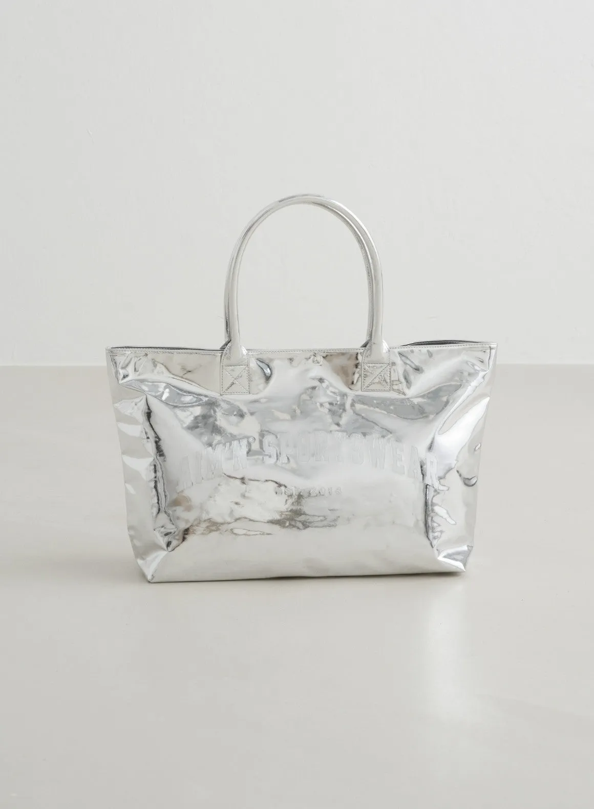 Silver Chrome Tote Bag sold by Aimn product image thumbnail 3