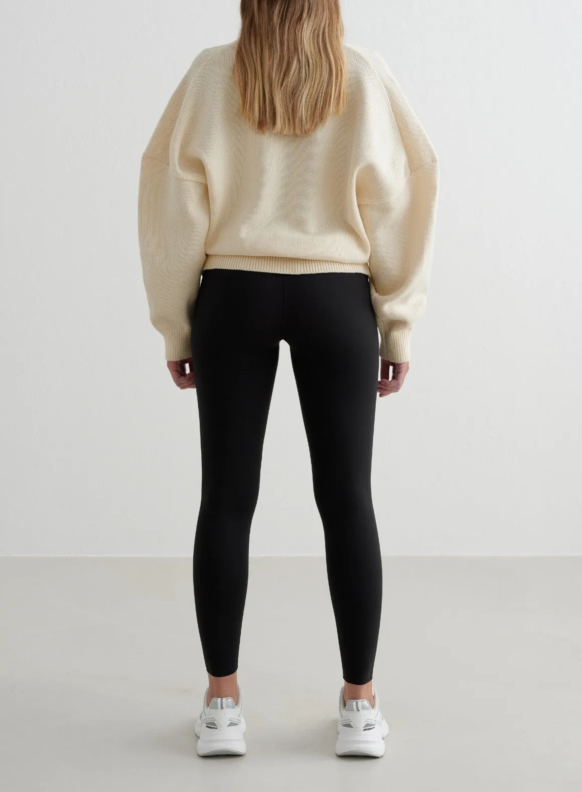 Almond White College Knitted Half Zip sold by Aimn product image thumbnail 4