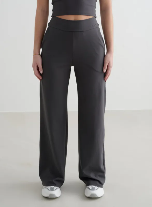 Shadow Grey Sense Wide Pants sold by Aimn