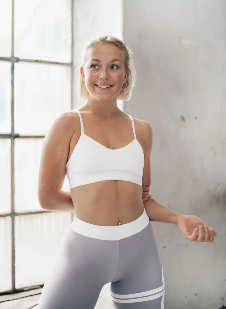 All White Strength Bra sold by Aimn