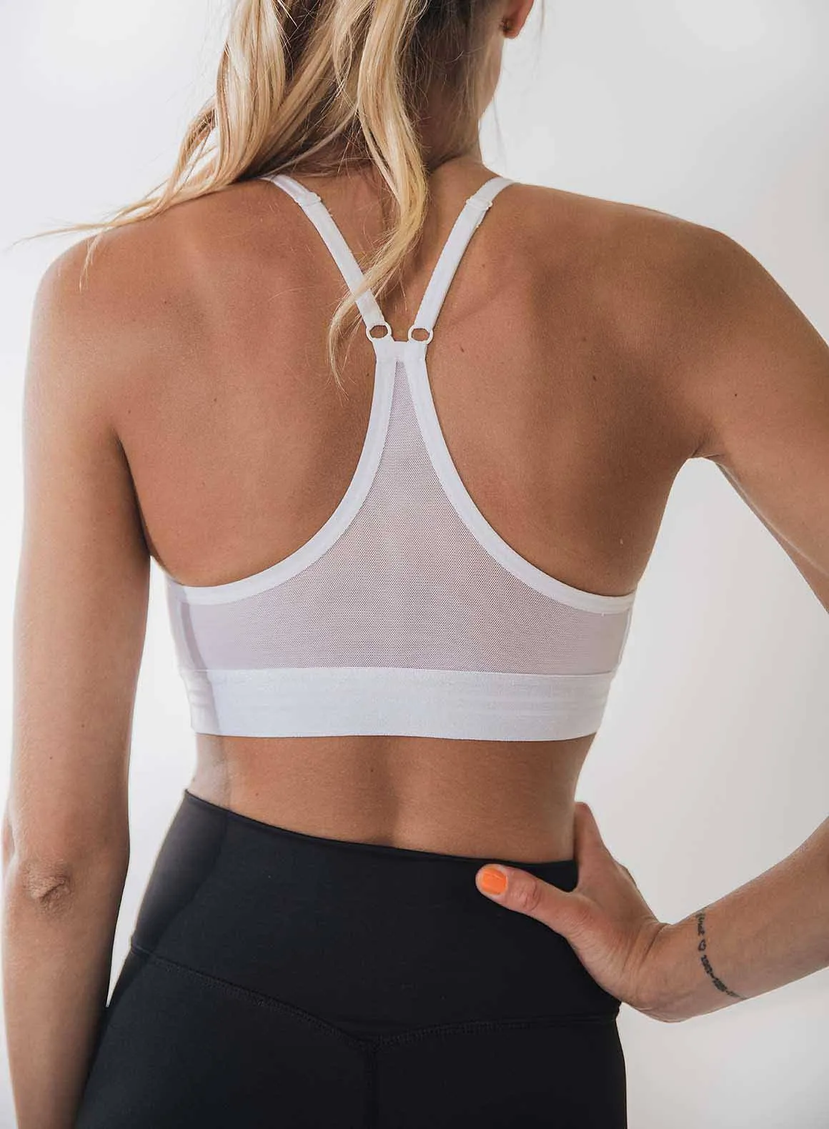 All White Strength Bra sold by Aimn product image thumbnail 5