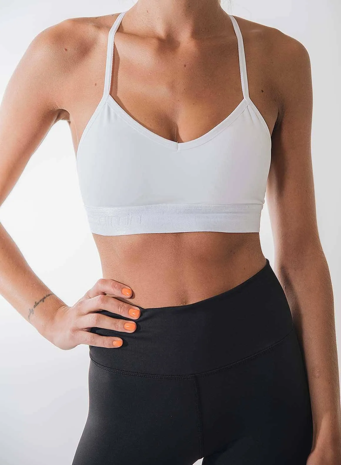 All White Strength Bra sold by Aimn product image thumbnail 4