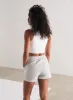 Light Grey Melange Sweat Shorts sold by Aimn