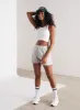 Light Grey Melange Sweat Shorts sold by Aimn