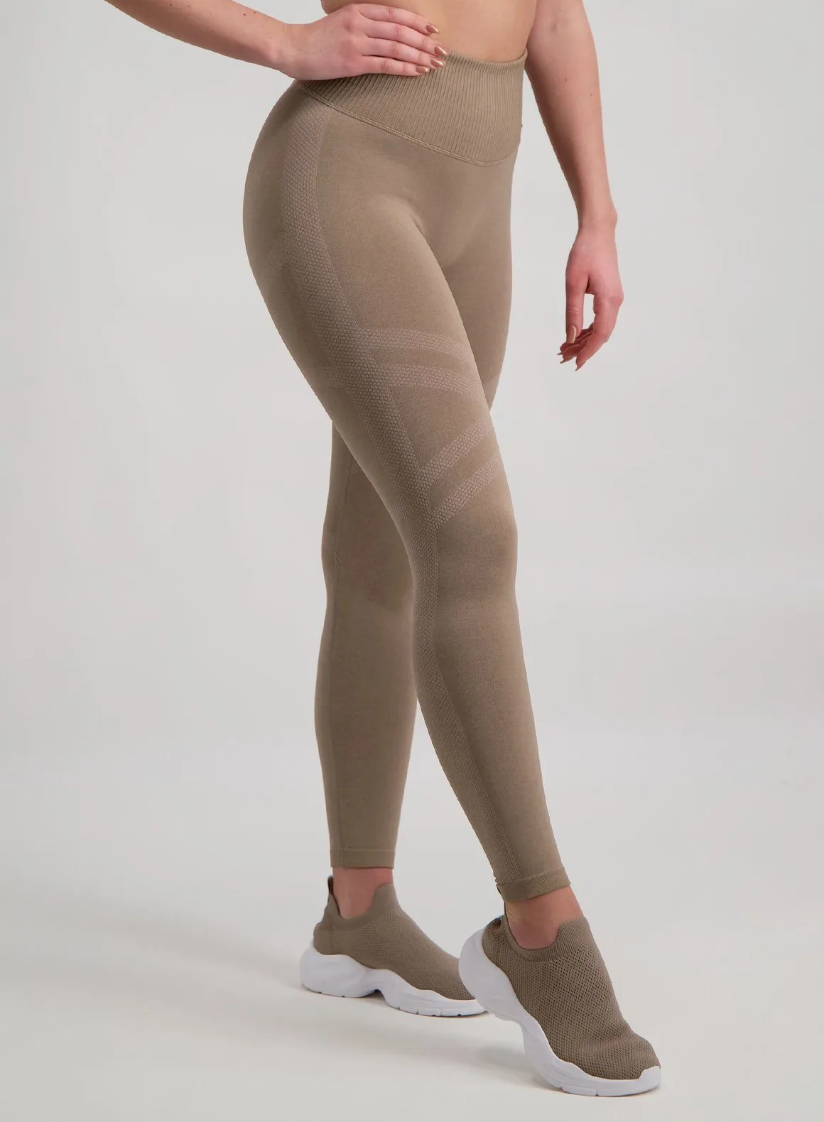 Espresso Fierce Seamless Tights sold by Aimn