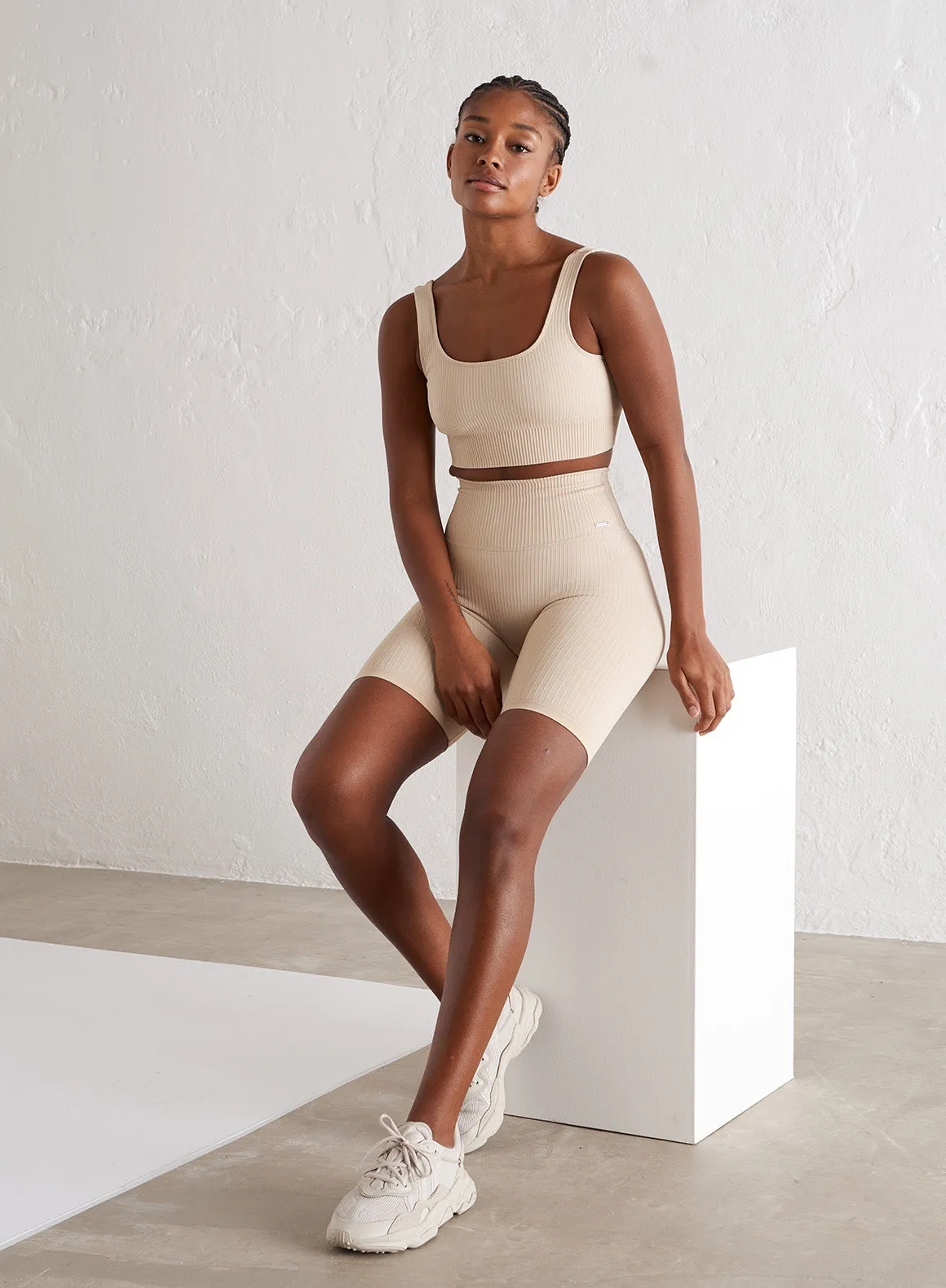 Cafè Au Lait Ribbed Seamless Bra sold by Aimn product image thumbnail 2