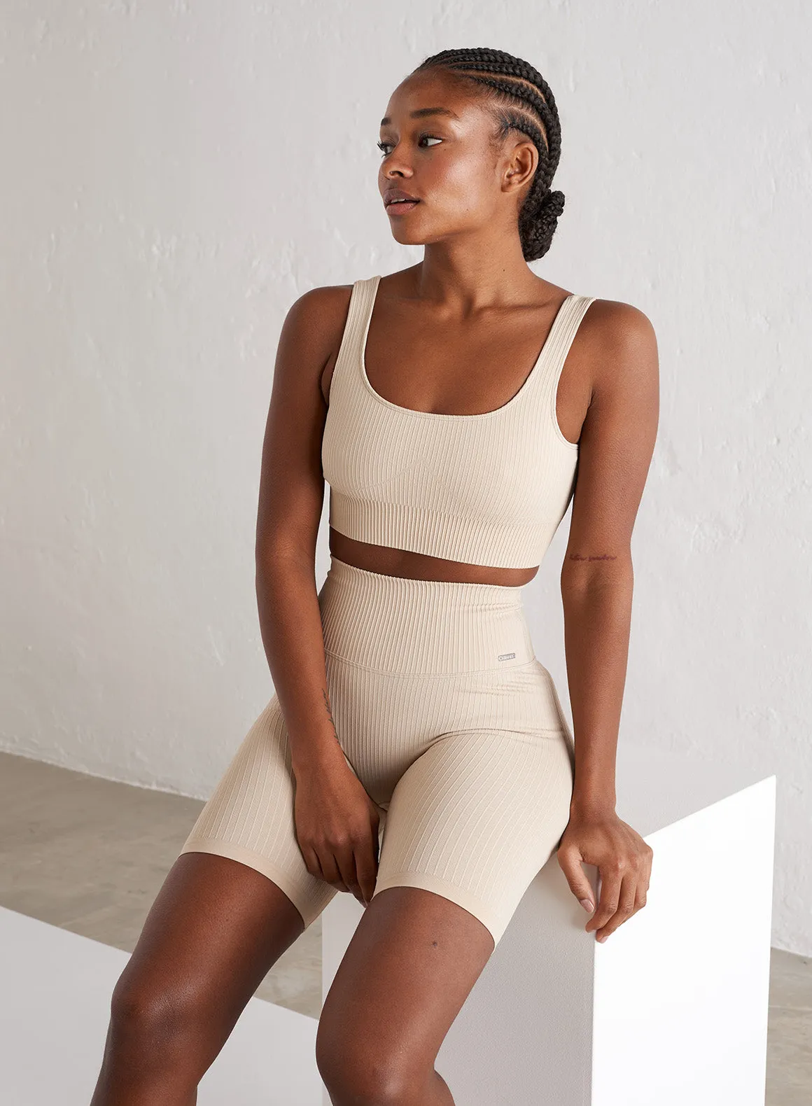 Cafè Au Lait Ribbed Seamless Bra sold by Aimn product image thumbnail 3