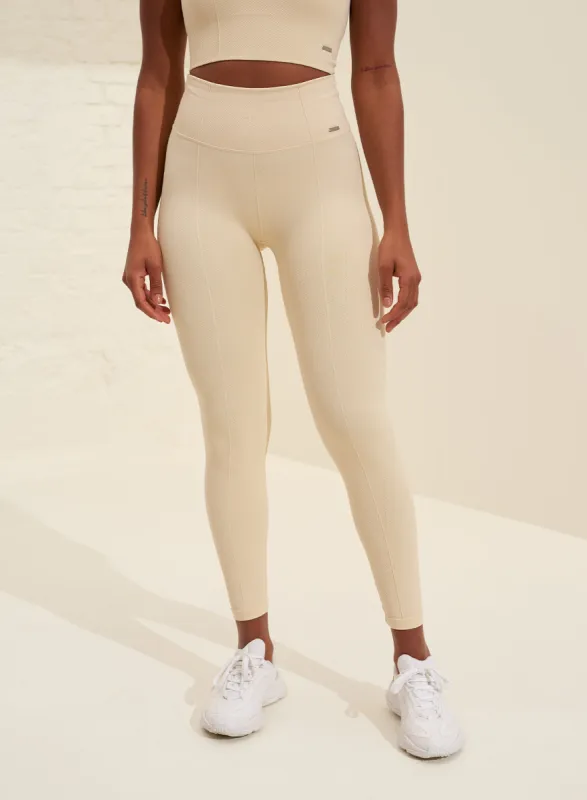 Oat White Luxe Seamless Tights sold by Aimn