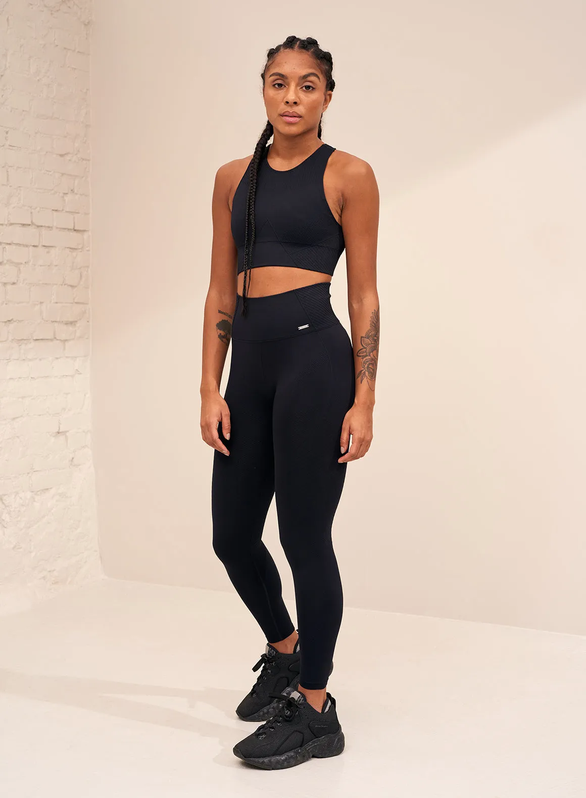 Black Motion Seamless Crop Top sold by Aimn product image thumbnail 5