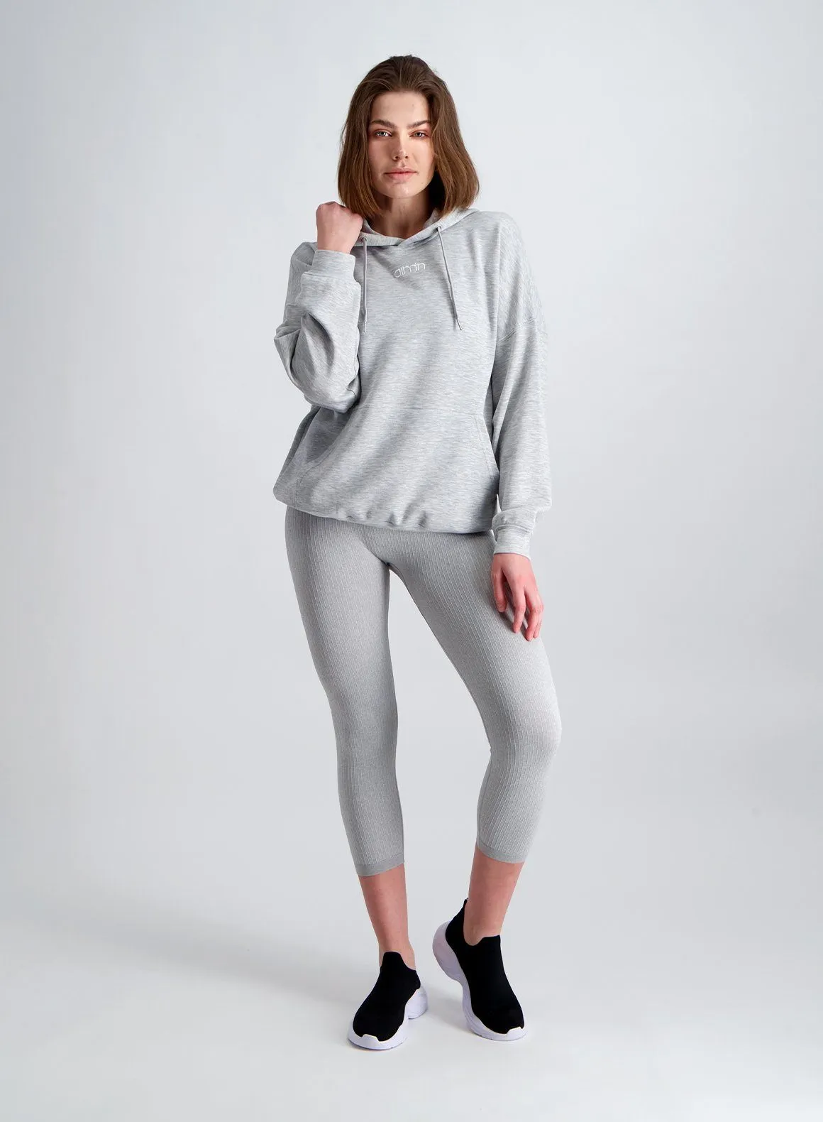 Light Grey Melange Comfy Hood sold by Aimn product image thumbnail 3