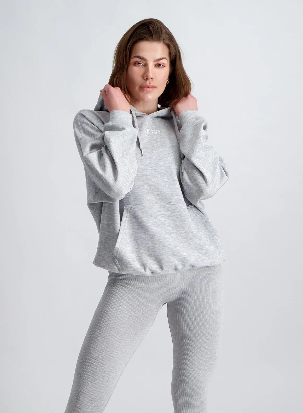 Light Grey Melange Comfy Hood sold by Aimn product image thumbnail 2