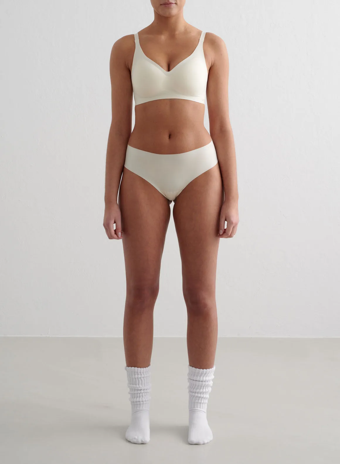 Almond White Soft Bra sold by Aimn product image thumbnail 2