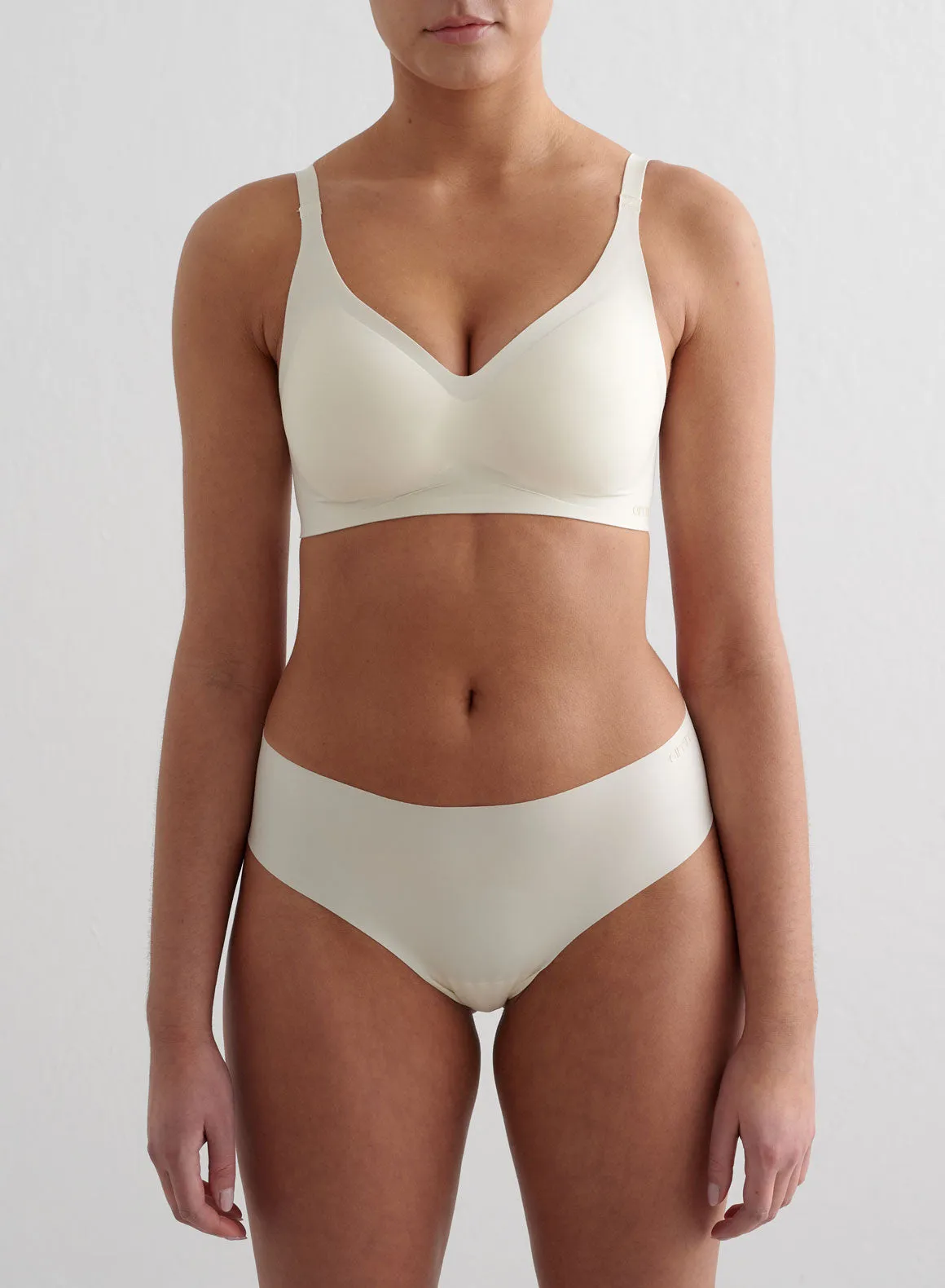 Almond White Soft Bra sold by Aimn