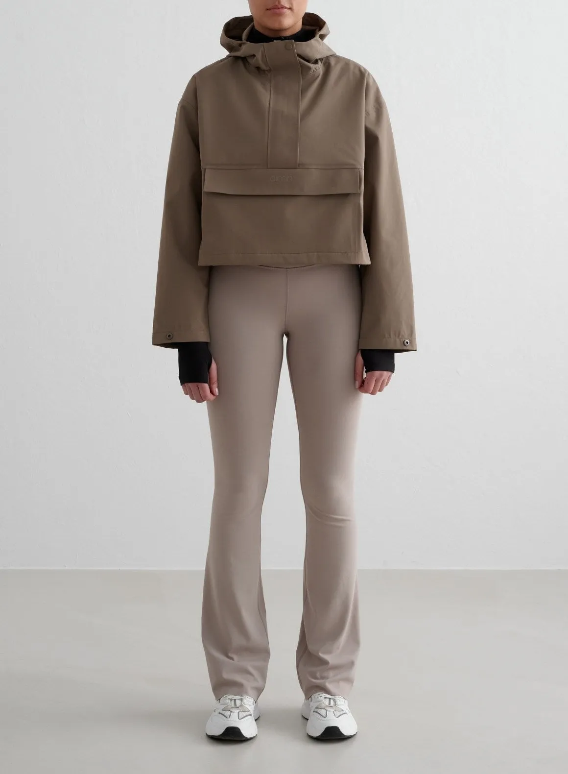 Nougat Cropped Waterproof Anorak sold by Aimn