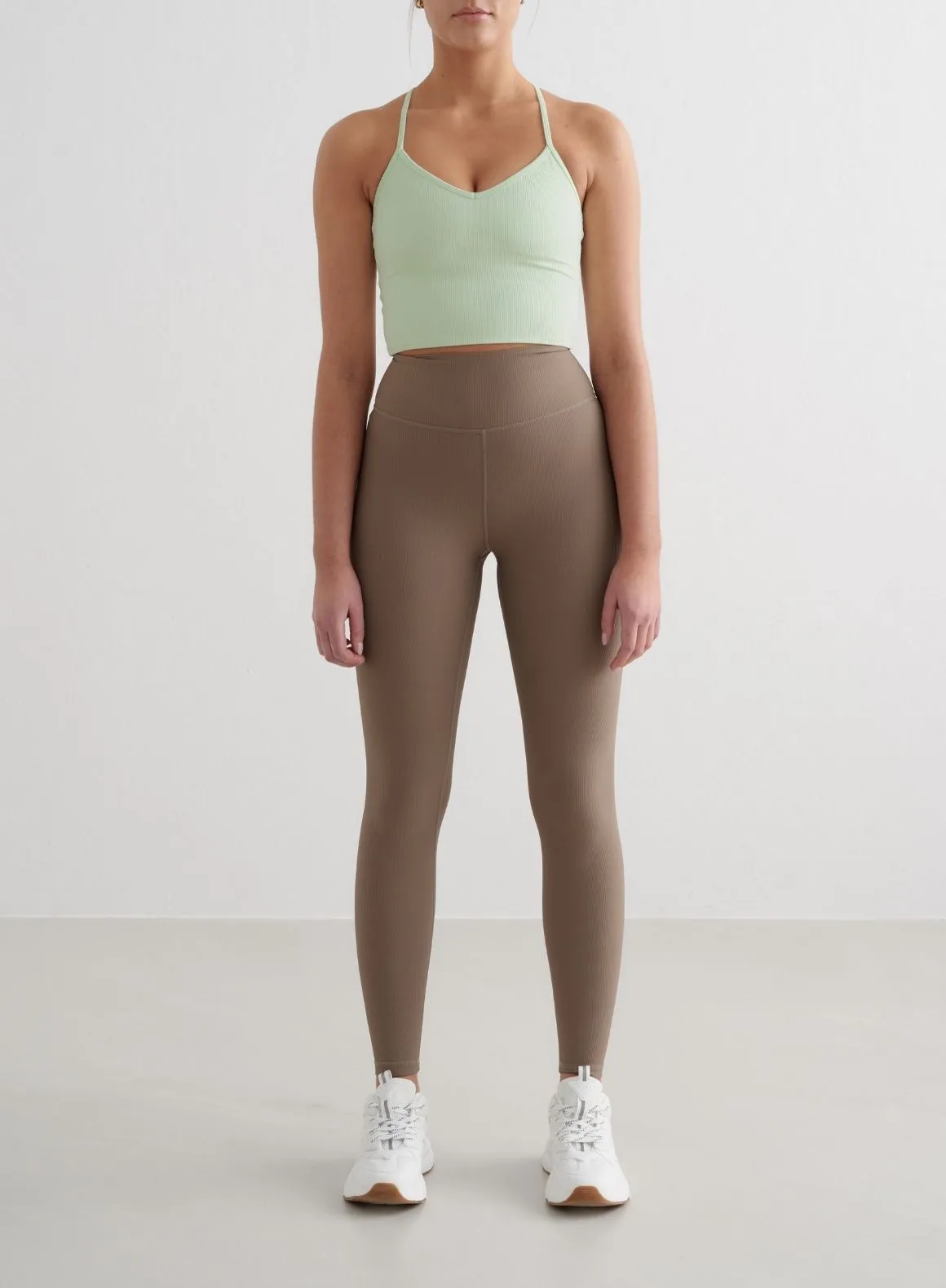 Spearmint Ribbed Performance Bralette sold by Aimn product image thumbnail 3