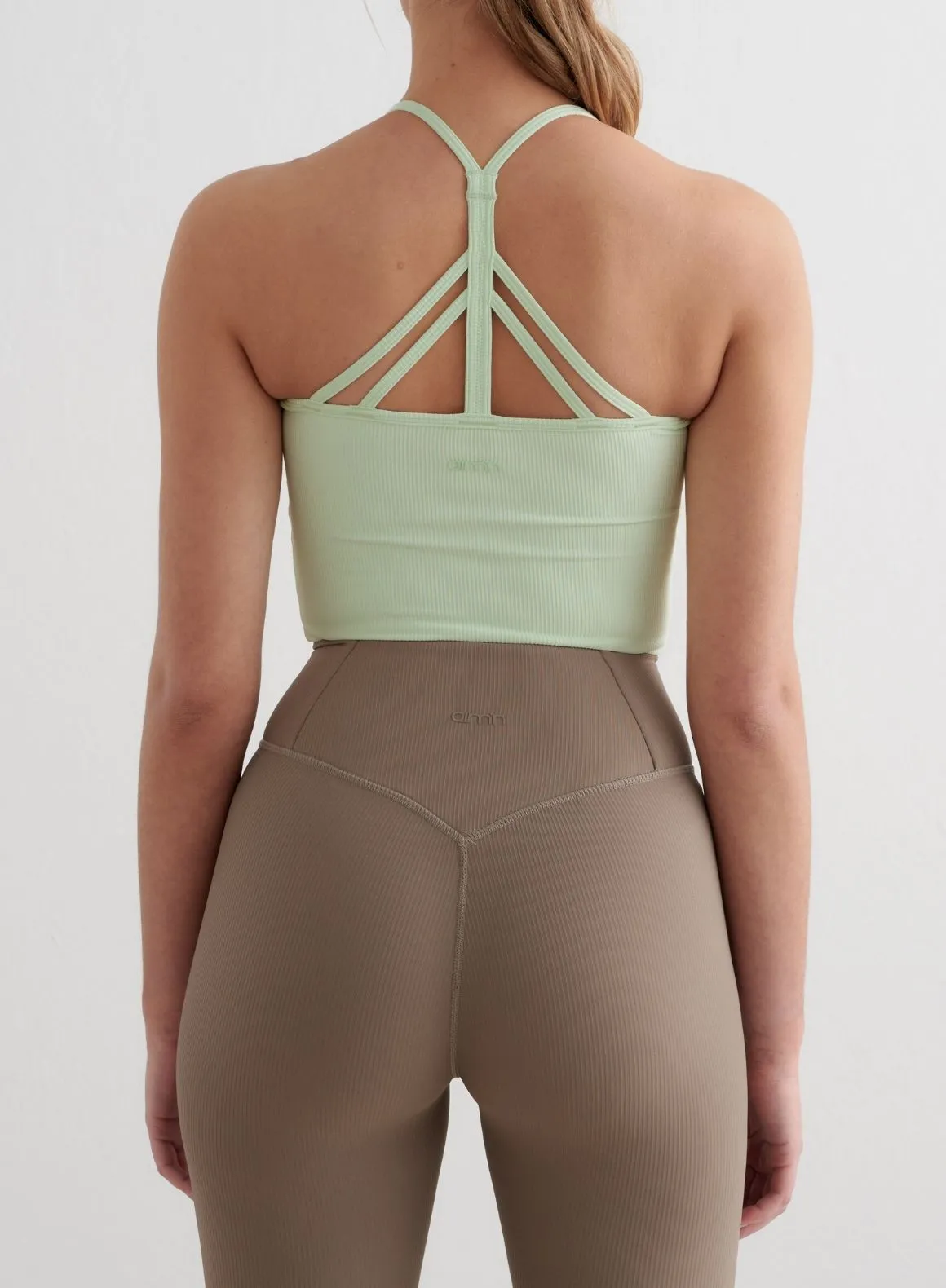 Spearmint Ribbed Performance Bralette sold by Aimn product image thumbnail 2
