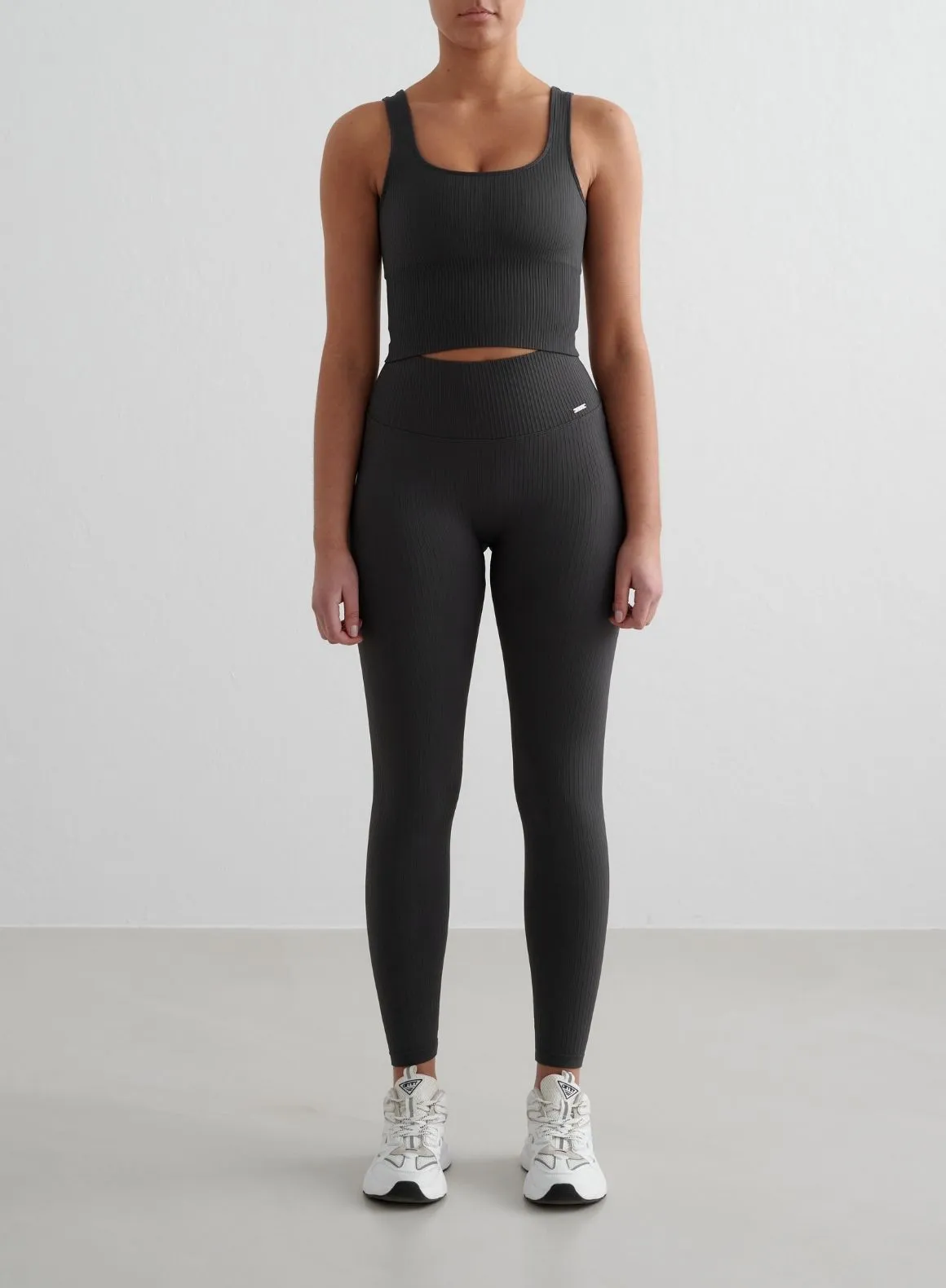 Shadow Grey Ribbed Seamless Shaping Bralette sold by Aimn product image thumbnail 3