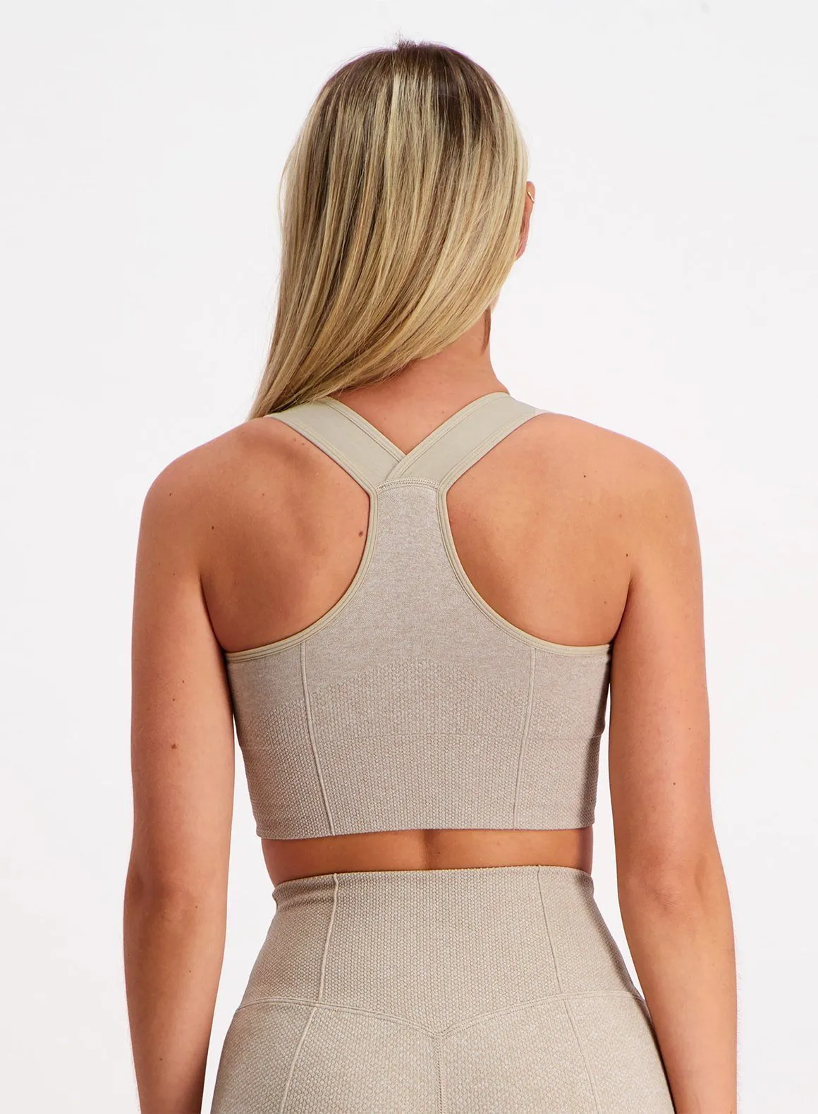 Beige Luxe Seamless High Support Bra sold by Aimn product image thumbnail 3