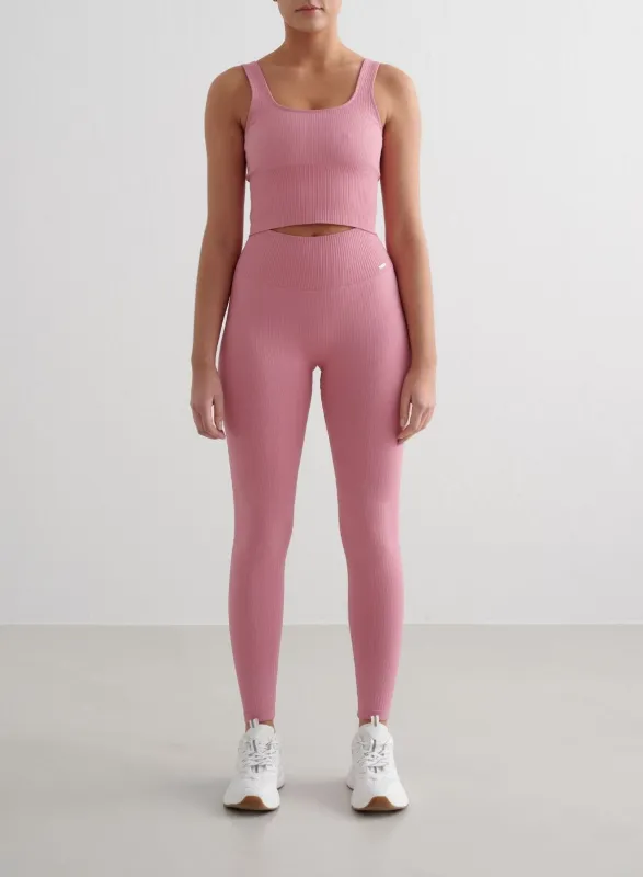 Desert Rose Ribbed Seamless Tights sold by Aimn