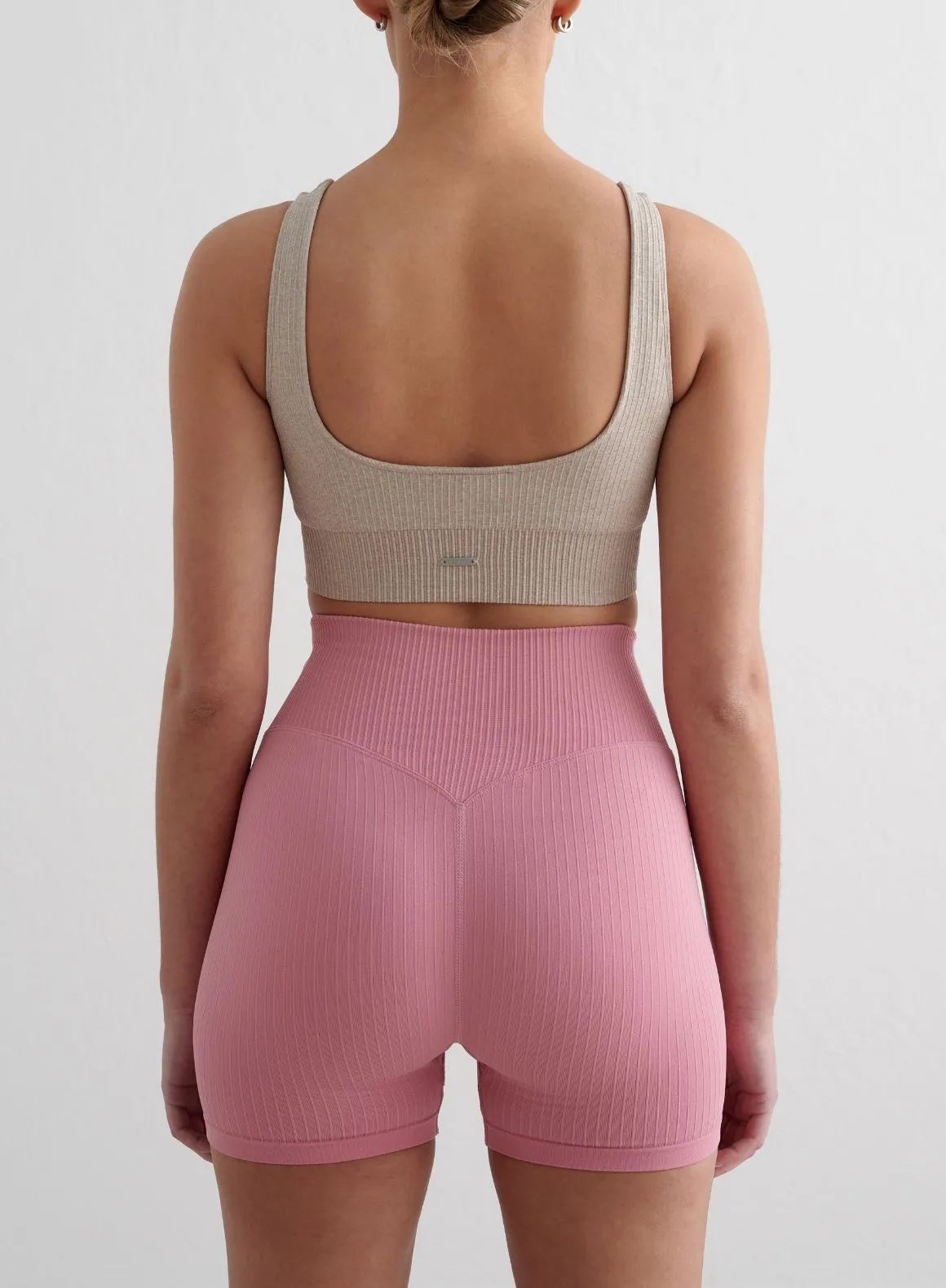 Desert Rose Ribbed Seamless Midi Biker Shorts sold by Aimn product image thumbnail 3