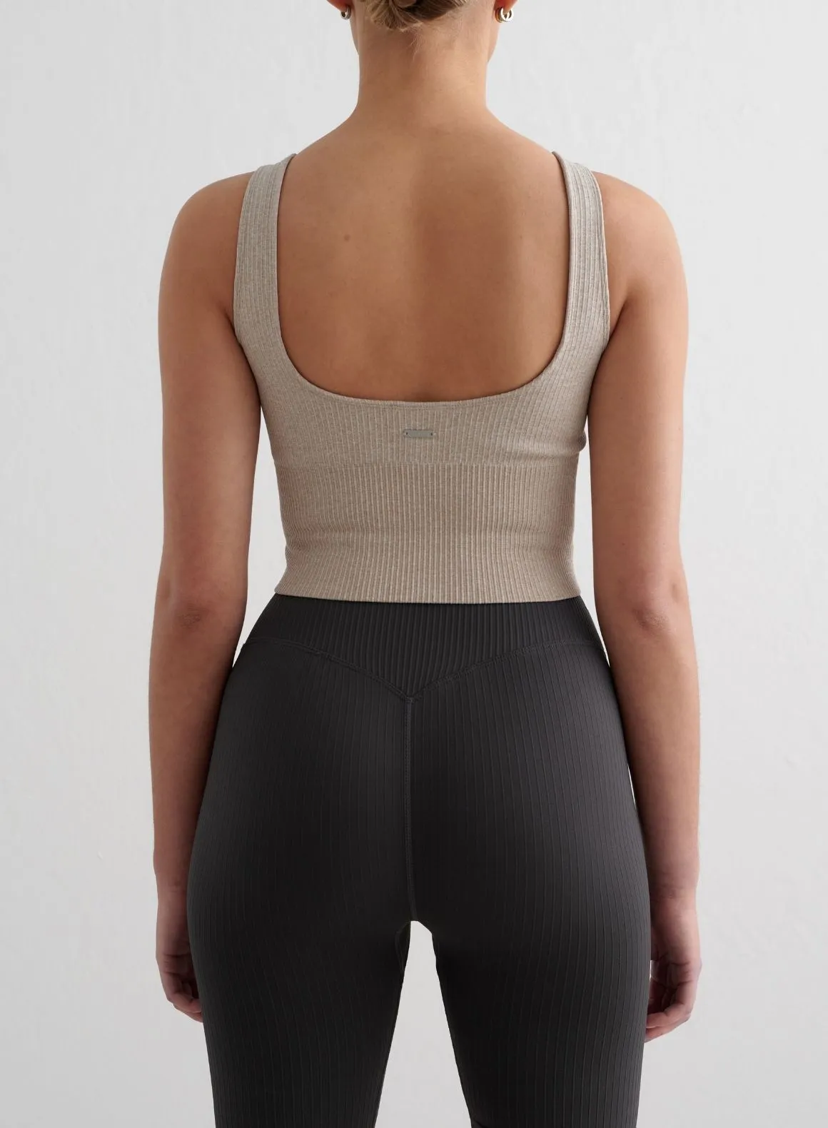 Beige Ribbed Seamless Shaping Bralette sold by Aimn product image thumbnail 2