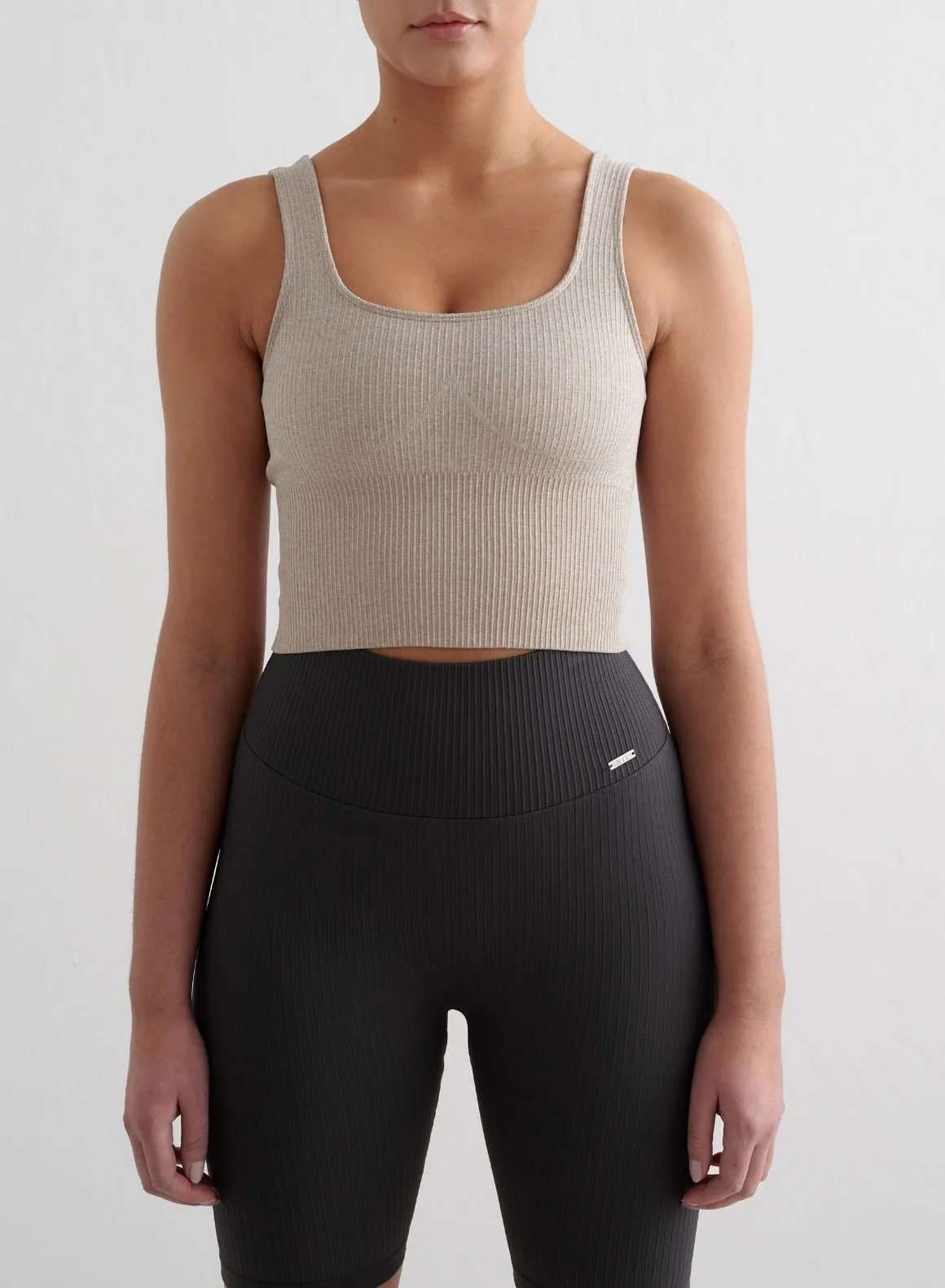 Beige Ribbed Seamless Shaping Bralette sold by Aimn