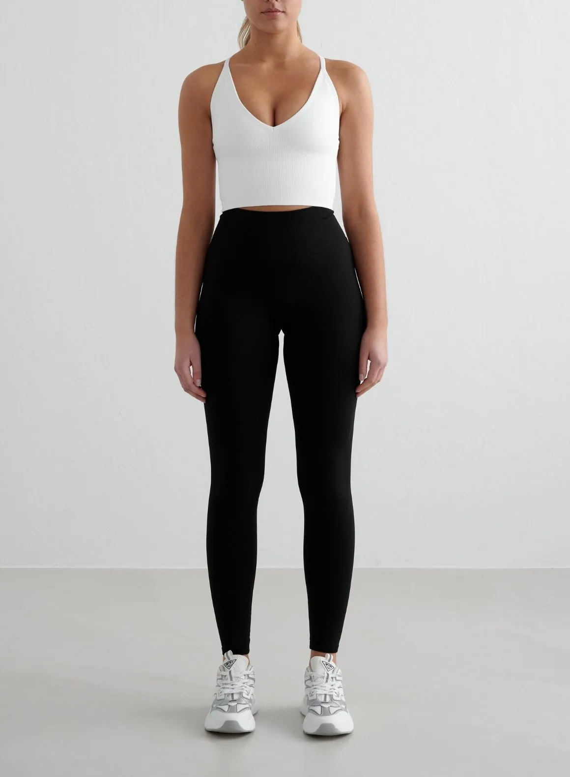 White Shape Seamless Cross Back Bralette sold by Aimn product image thumbnail 3