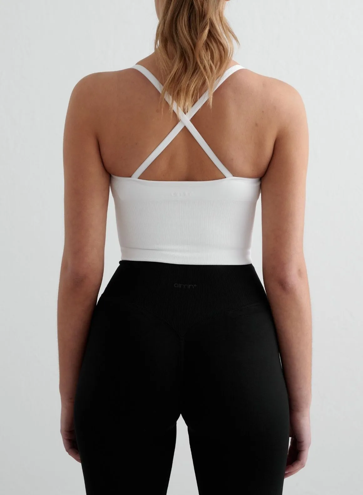 White Shape Seamless Cross Back Bralette sold by Aimn product image thumbnail 2