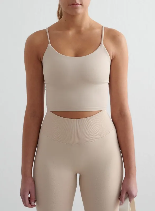 Clay Shape Seamless Strap Singlet sold by Aimn