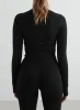 Black Shape Seamless Zip Jacket sold by Aimn