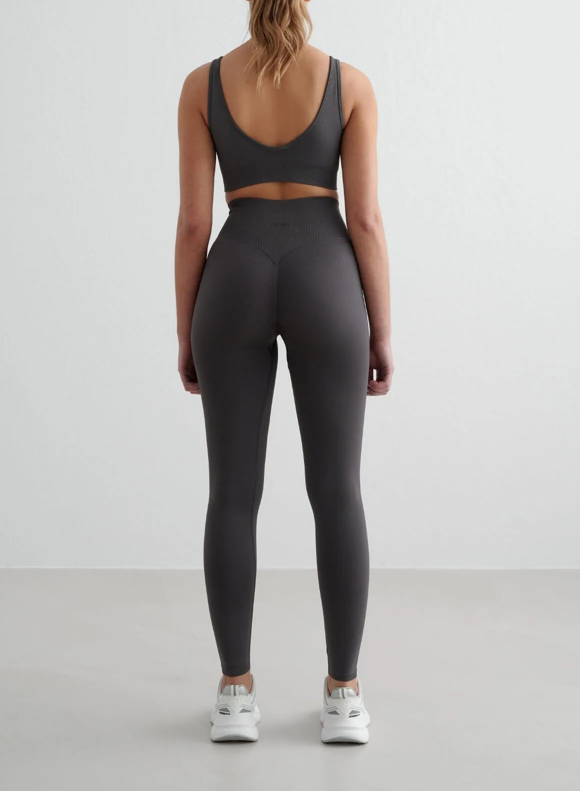 Shadow Grey Shape Seamless Tights & Deep Cut Bra Set sold by Aimn product image thumbnail 2