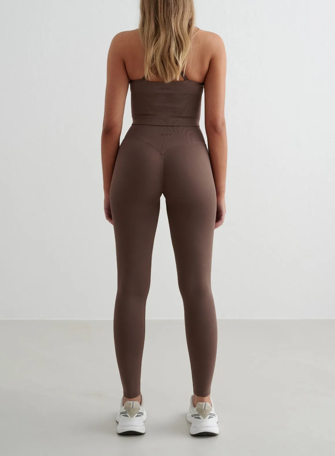 Macchiato Shape Seamless Tights & Cross Back Bralette Set sold by Aimn product image thumbnail 2