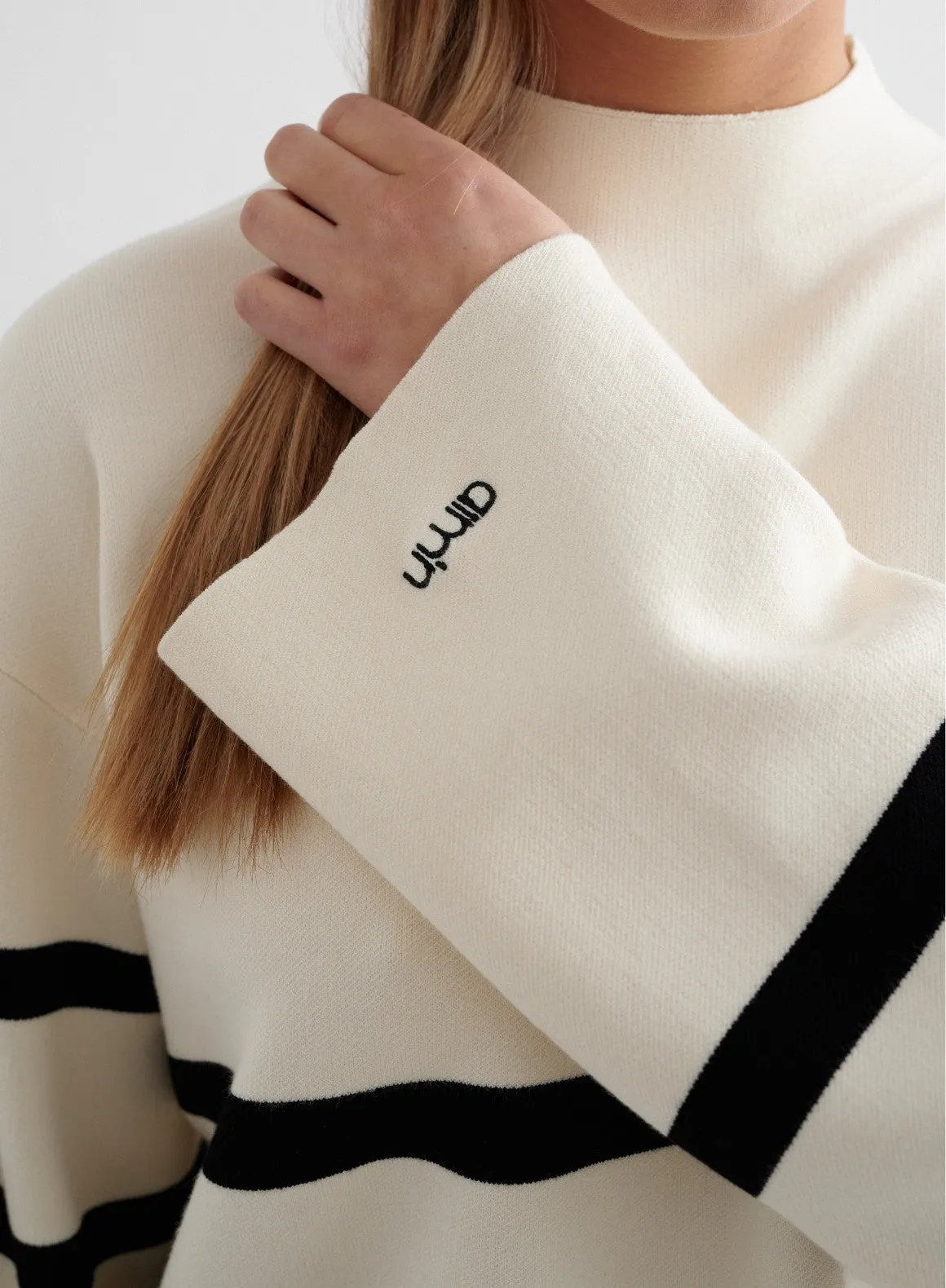 Almond White Perfect Knit Long Sleeve sold by Aimn product image thumbnail 5