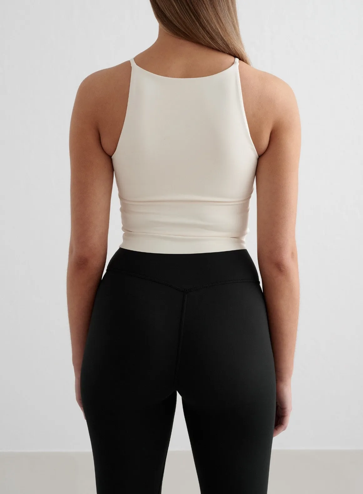 Almond White Sense Halter Bralette sold by Aimn product image thumbnail 2