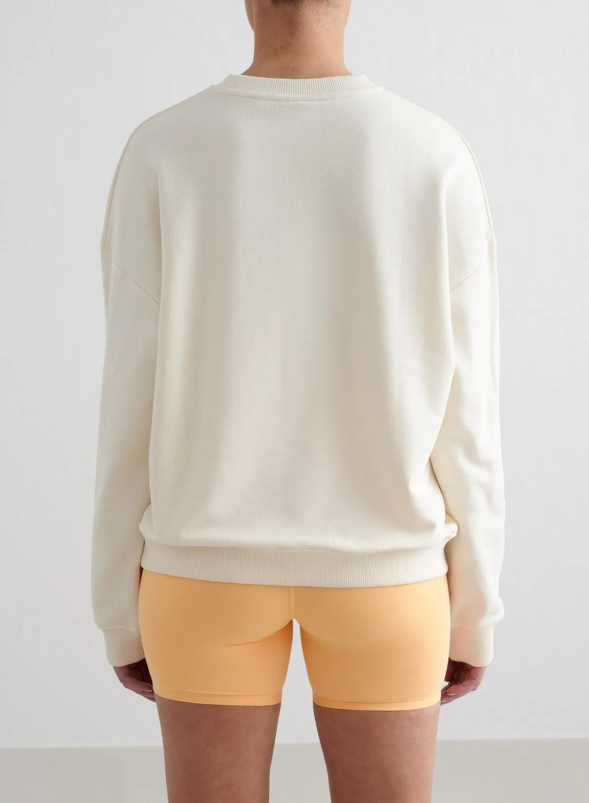 Almond White Terry Sweatshirt sold by Aimn product image thumbnail 2