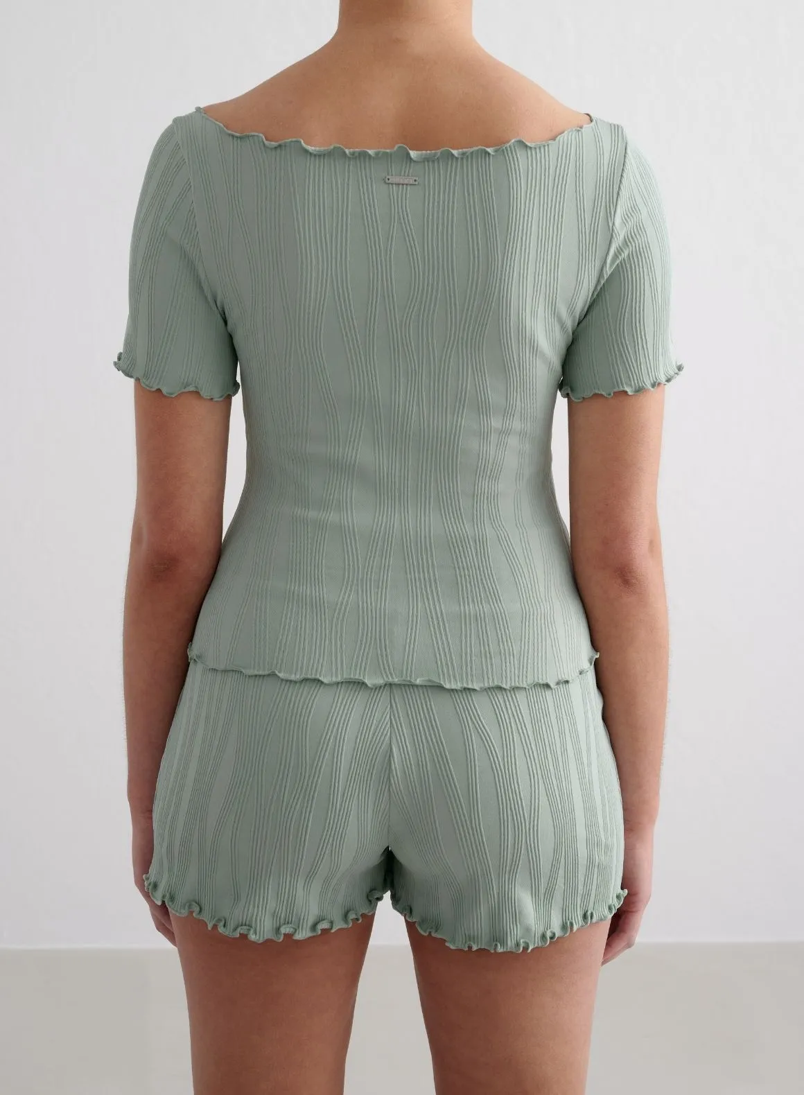 Aqua Tulip Short Sleeve Top sold by Aimn product image thumbnail 2
