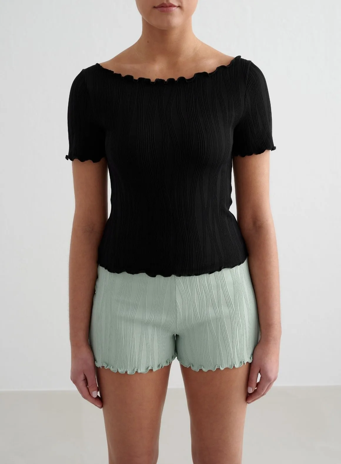 Black Tulip Short Sleeve Top sold by Aimn