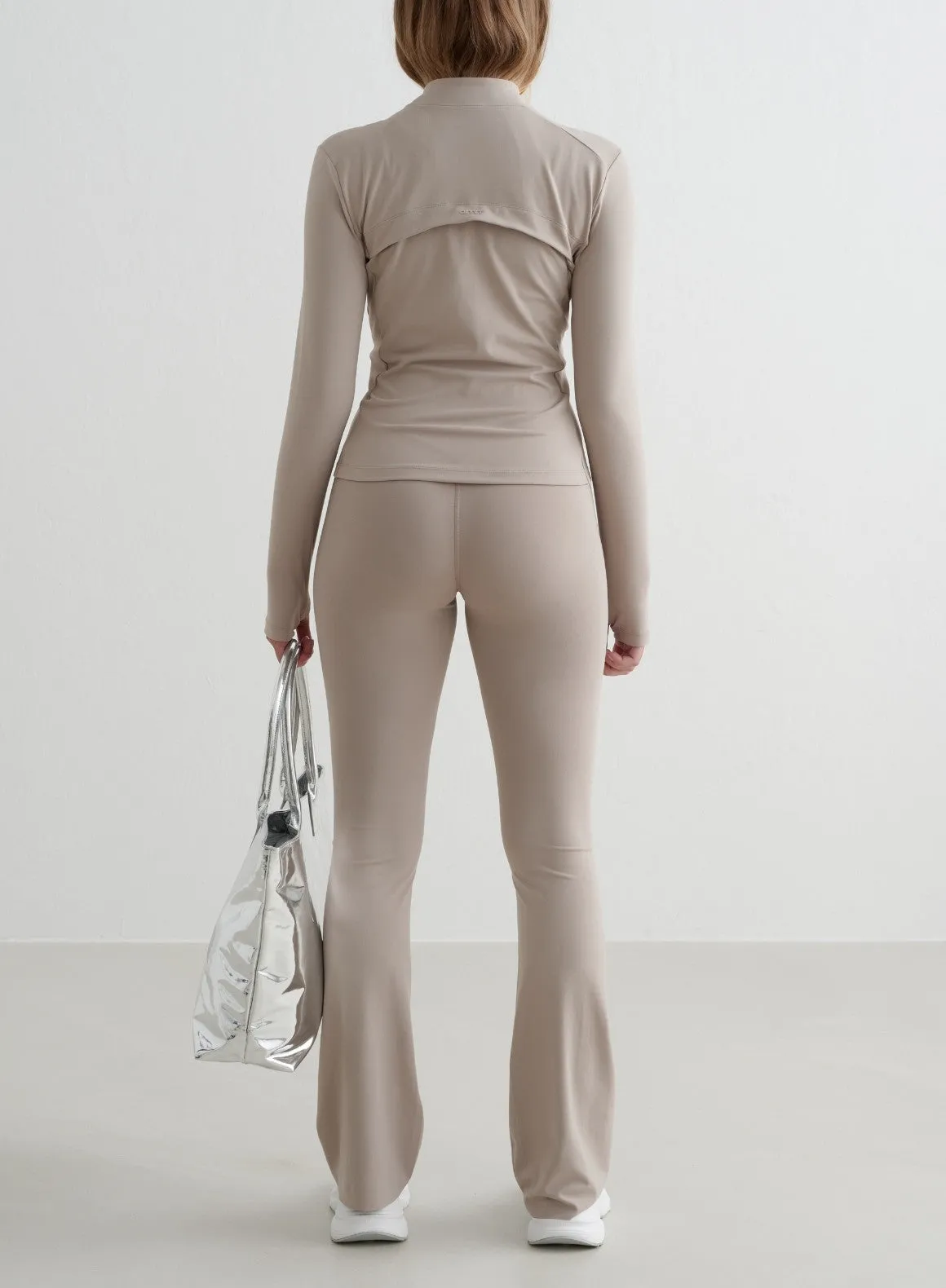 Dark Clay Sense Flare Tights & Zip Jacket Set sold by Aimn product image thumbnail 2
