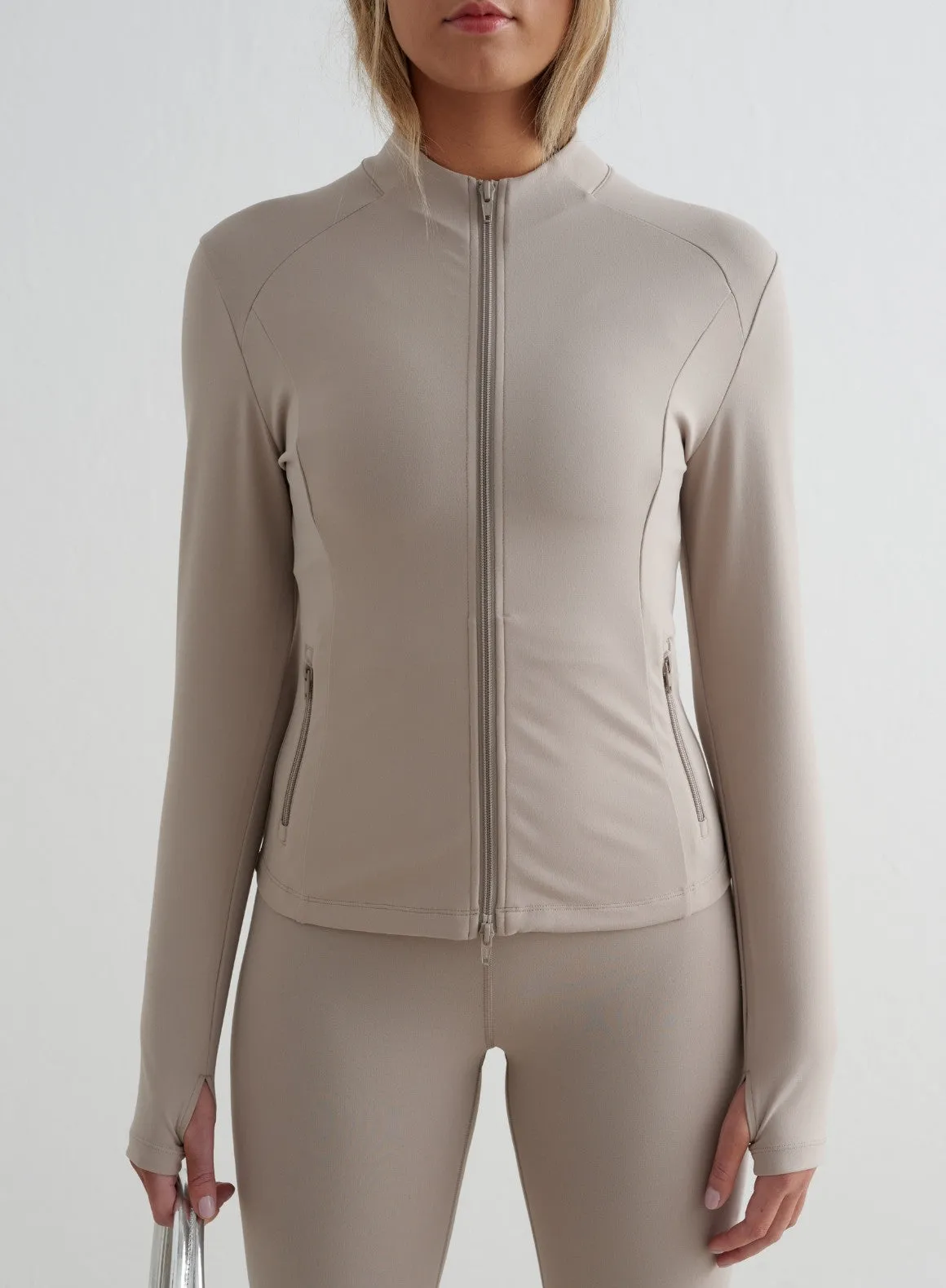 Dark Clay Sense Flare Tights & Zip Jacket Set sold by Aimn product image thumbnail 4