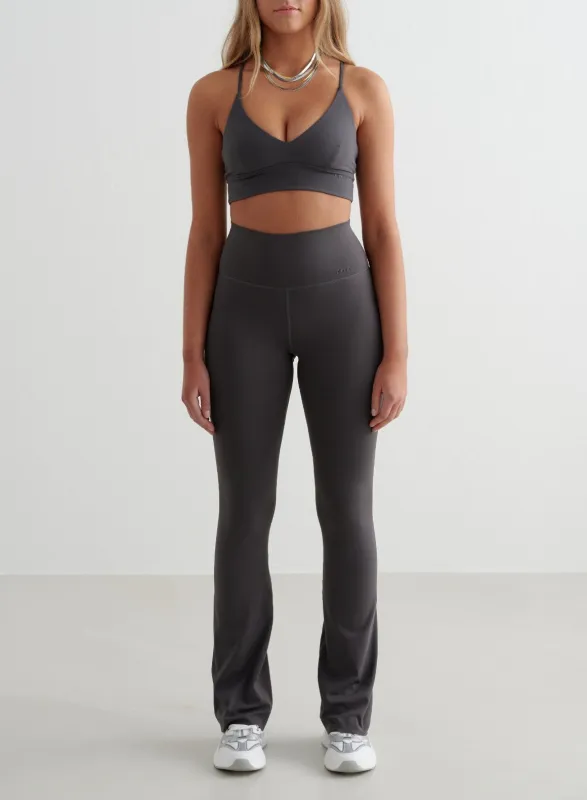 Shadow Grey Sense Flare Tights & Strap Bra Set sold by Aimn