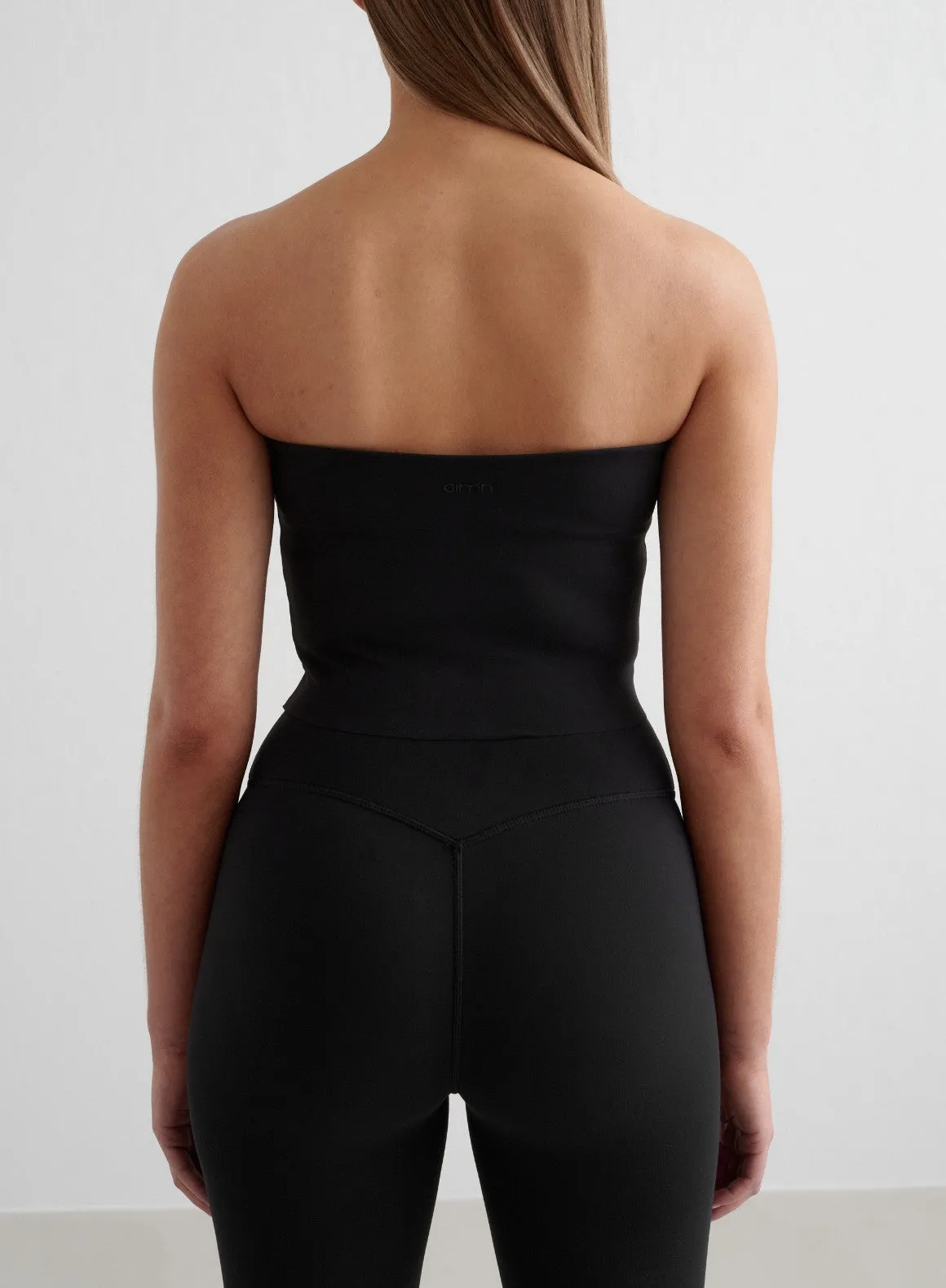 Black Sense Capri Tights & Tube Bralette Set sold by Aimn product image thumbnail 4