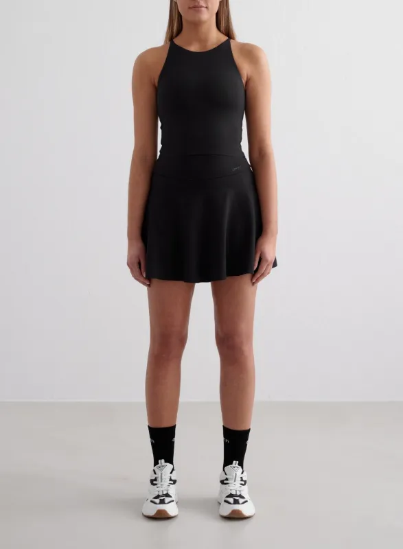 Black Sense Skort & Halter Bralette Set sold by Aimn