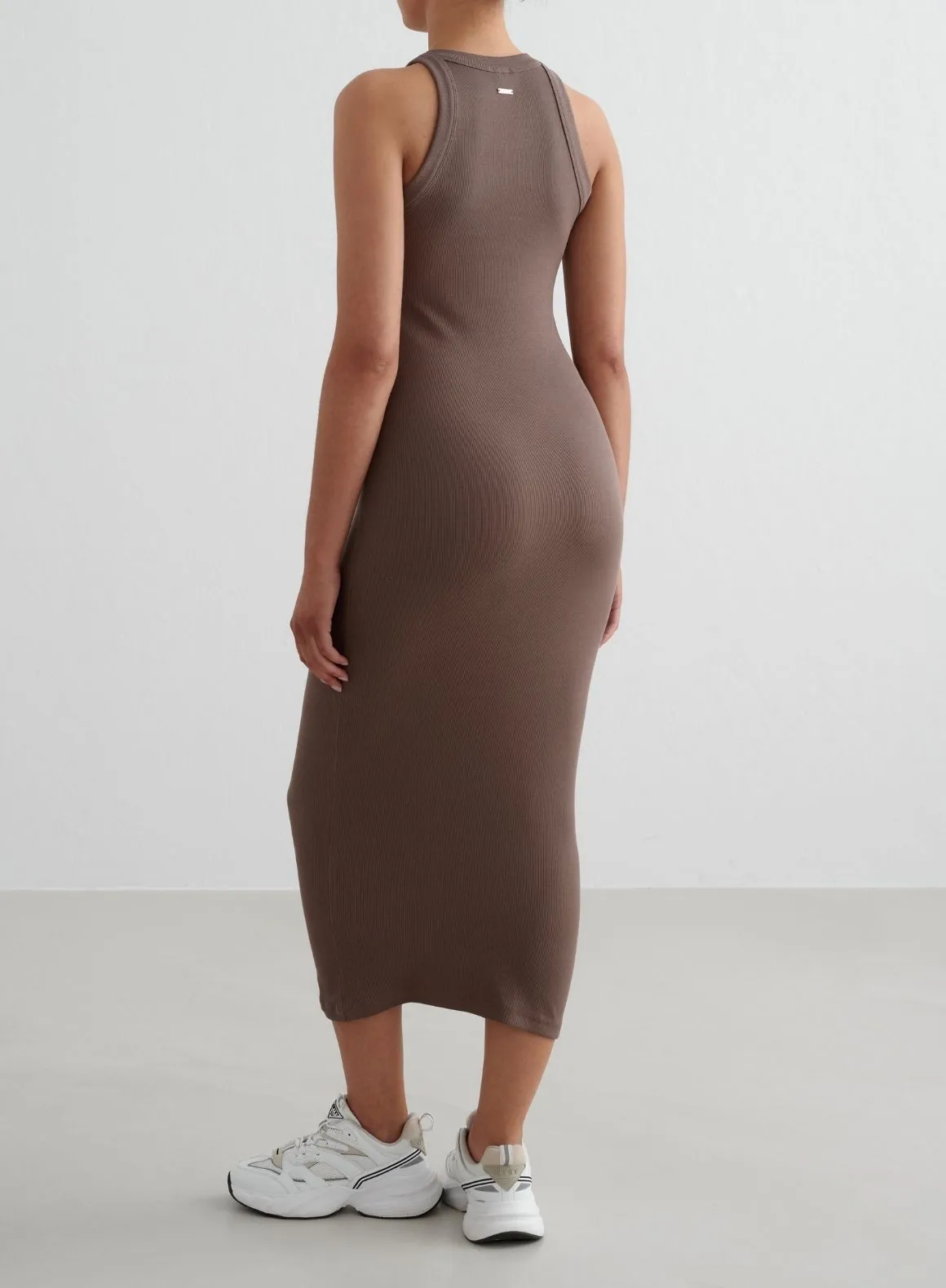 Macchiato Ease Ribbed Tank Dress sold by Aimn product image thumbnail 3