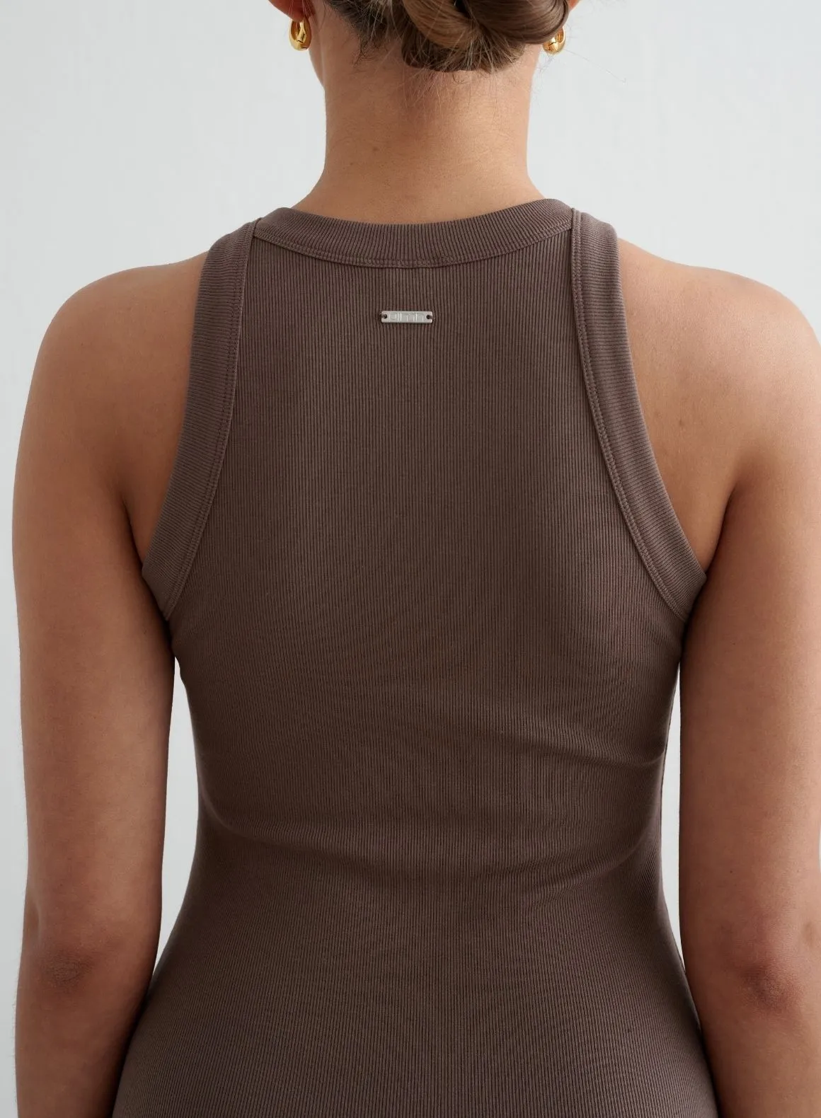 Macchiato Ease Ribbed Tank Dress sold by Aimn product image thumbnail 4