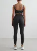 Shadow Grey Ribbed Seamless Tights & Bra Set sold by Aimn