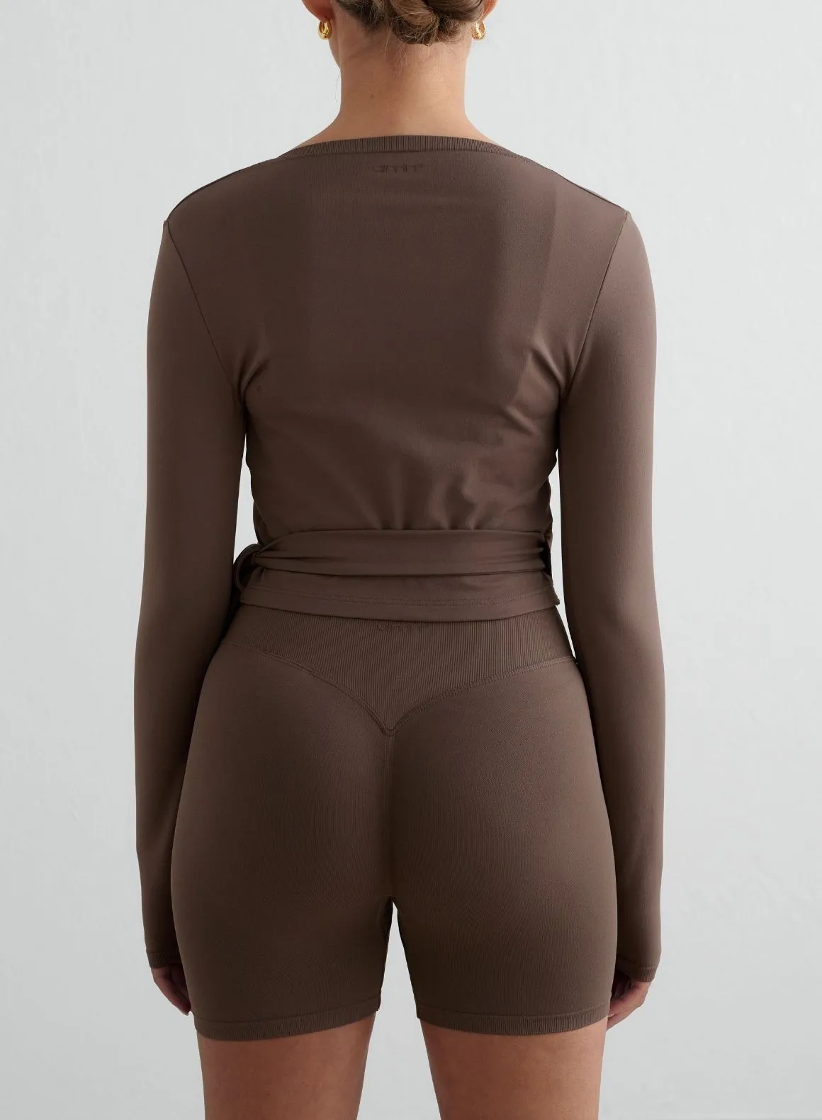 Macchiato Shape Seamless Wrap Long Sleeve sold by Aimn product image thumbnail 2