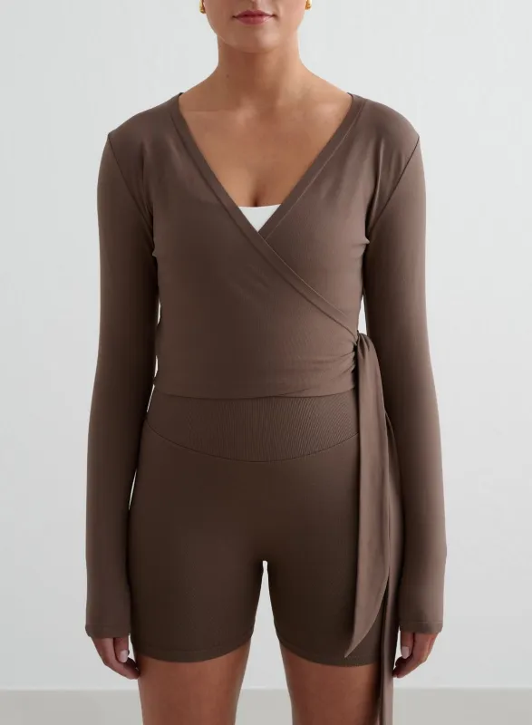 Macchiato Shape Seamless Wrap Long Sleeve sold by Aimn