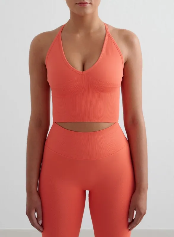 Tangerine Shape Seamless Cross Back Bralette sold by Aimn